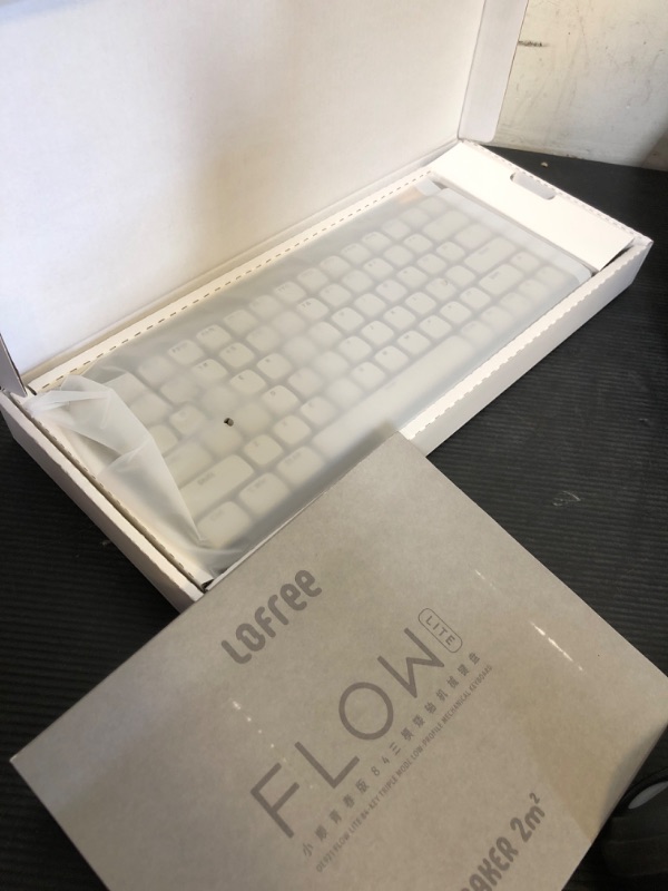 Photo 1 of Flow Lite 84 Keys Low Profile Mechanical Keyboard, 75% Swappable Rechargeable Wireless Keyboard with 2.4G Receiver, Bluetooth and Wired Connection for Windows, Mac/Spector Linear Switches (Marble)