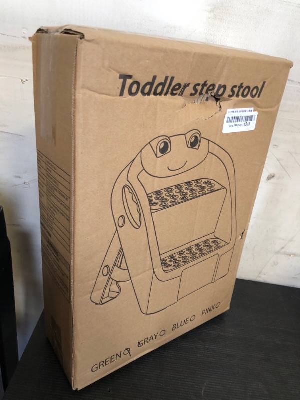 Photo 1 of SolDazz Toddler Step Stool,Foldable Step Stools with Non-Slip Design, Lightweight & Cute Frog Style Step Stool for Bathroom Potty Training, Bedroom and Kitchen, Green