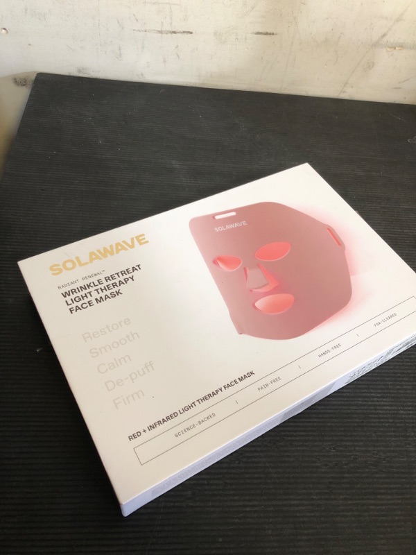 Photo 1 of Solawave Wrinkle Retreat Light Therapy Face Mask | Red Light Mask with Infrared Light to restore firm skin | 10 minute treatment