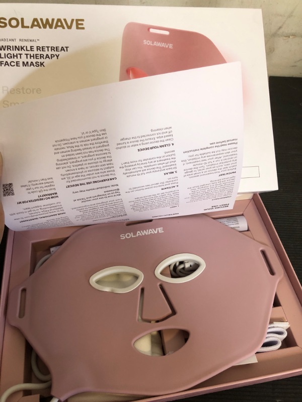 Photo 1 of Solawave Wrinkle Retreat Light Therapy Face Mask | Red Light Mask with Infrared Light to restore firm skin | 10 minute treatment