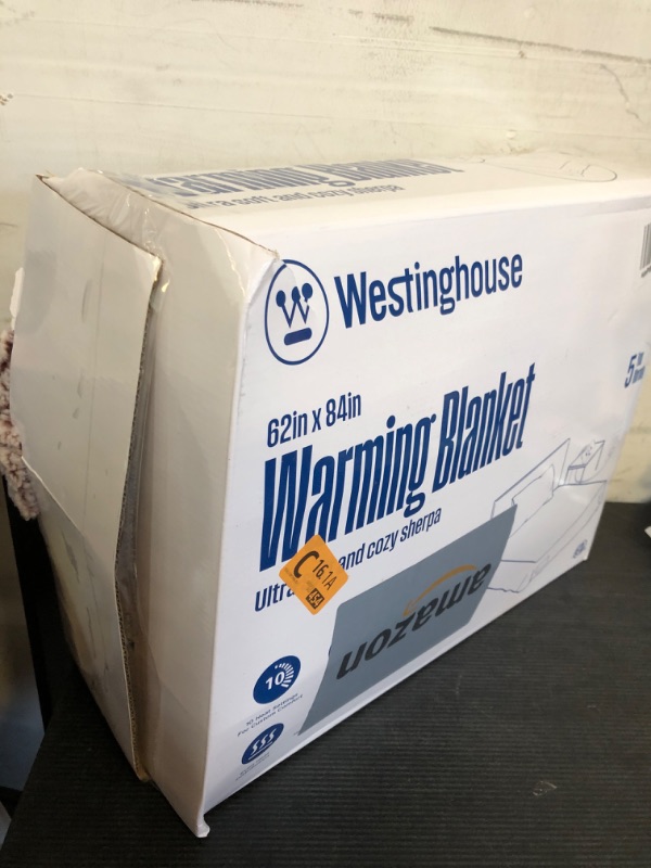 Photo 1 of Westinghouse Electric Blanket Twin Size, Soft Plush Sherpa Heated Blanket with 10 Heating Levels & 1-12 Hours Auto-Off, Machine Washable, 62x84 inches, Rust