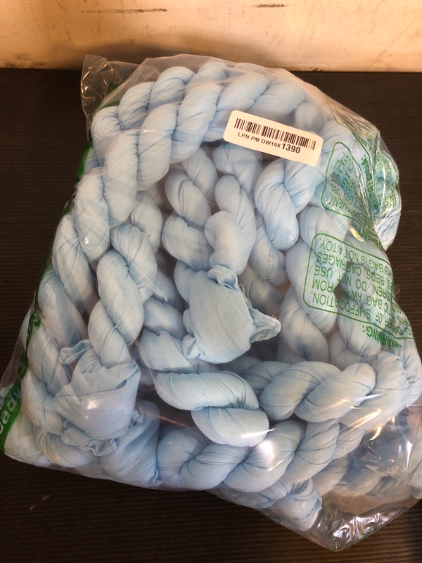 Photo 1 of DeZerlor Baby Blue Cheesecloth Table Runner 12 Pack Boho Light Blue Cheese Cloth Table Runners Spring 120 Inches Long Gauze Summer Table Decorations for Wedding Bridal Baby Boy Shower Birthday Party