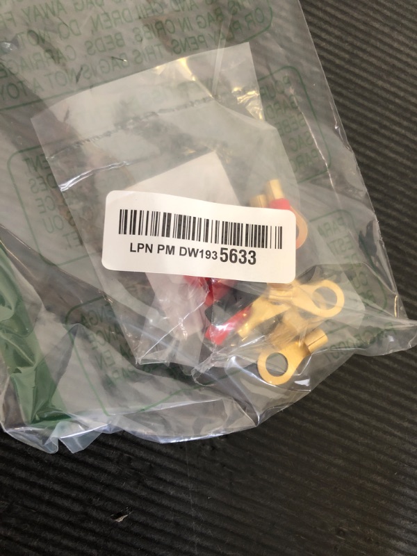 Photo 1 of InstallGear 8 Gauge AWG Tinned Pure Copper Lugs Ring Terminals Connectors with Heat Shrink (10 Pack - 5 Positive/5 Negative) | 8 Gauge Wire Terminals Electrical Connectors, Heat Shrink Wire Connectors