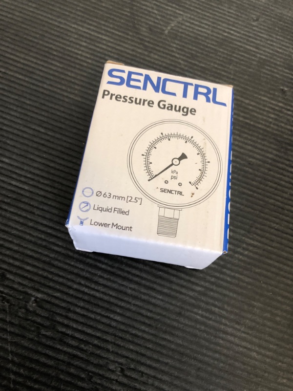 Photo 1 of SENCTRL 30 inHg Vacuum Silicone Oil Liquid Filled Low Pressure Gauge, 2.5" Dial Size, 1/4" NPT Lower Mount, Stainless Steel Case, for Air Conditioning Manifolds, HVAC, Air Pump Vacuum Test