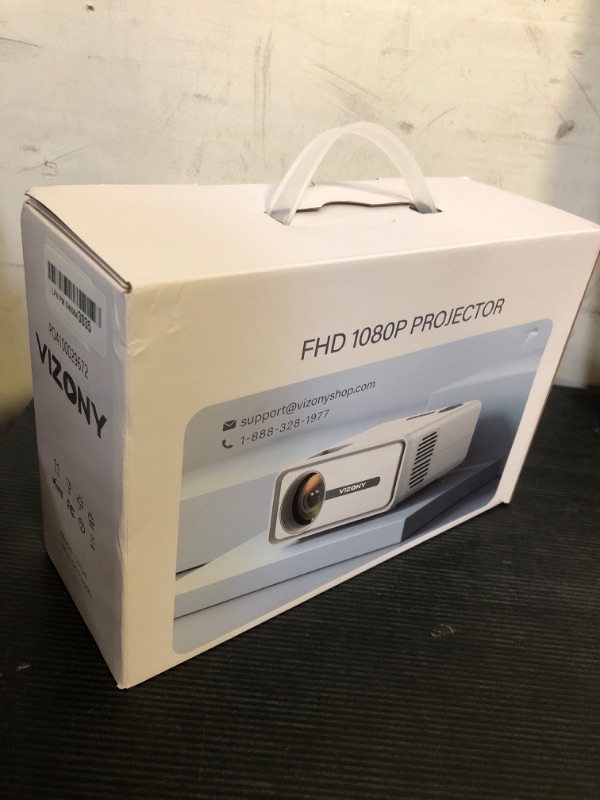 Photo 1 of VIZONY Mini Projector with WiFi and Bluetooth, 450ANSI 1080P FHD Home Movie Projector, Portable Outdoor Projector with 250" Display+Zoom, Compatible w/Phone//Laptop/TV Stick-Indoor&Outdoor