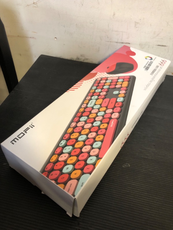 Photo 1 of iRoboosta Red Colorful Wireless Keyboard and Mouse Combo Set, 2.4GHz Retro Typewriter Aesthetic Lipstick Keyboard, Full Size Cute Keyboard with Number Pad, Home and Office Silent Keyboards (Red)