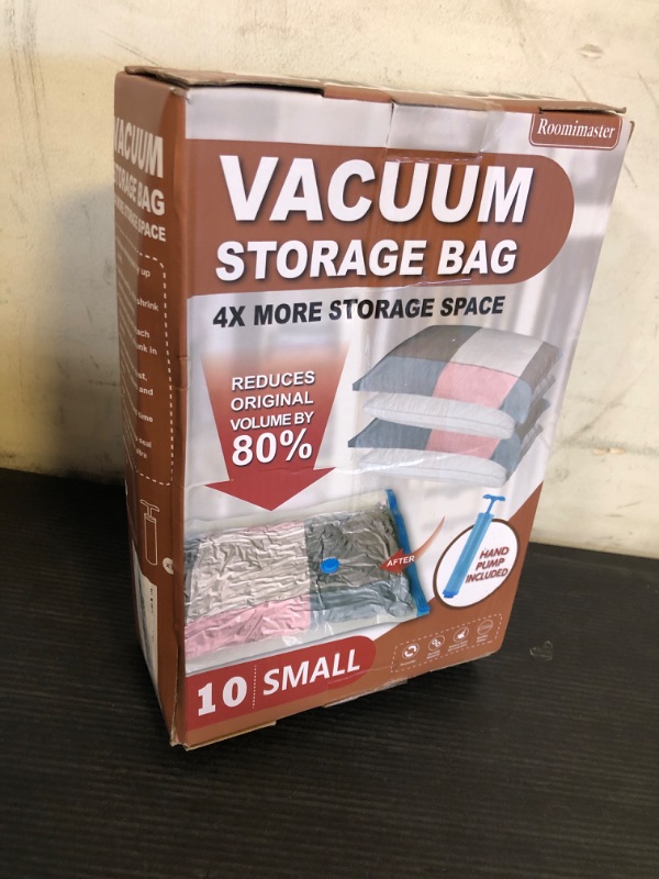 Photo 1 of 10 Small Vacuum Storage Bags with Travel Hand Pump, Small Vacuum Seal Bags for Clothing, Space Saver Bags for Clothes