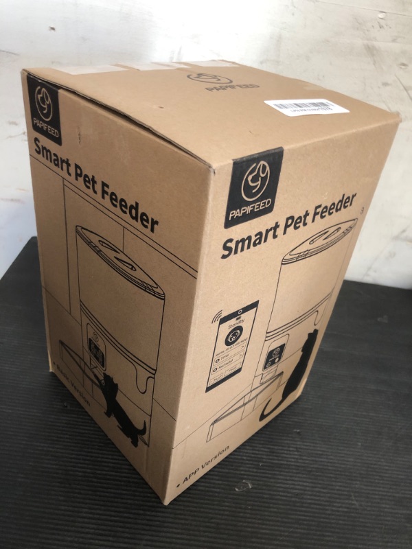 Photo 1 of PAPIFEED Smart Automatic Cat Feeders: WiFi Pet Feeder with APP Control for Remote Feeding, Detachable for Easy Clean, Automatic Cat Food Dispenser with Alexa,1-30 Meals Per Day for Dog (6L/25Cup)