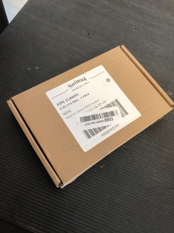 Photo 1 of Soimuk  Clamps,304 Stainless & Rubber Cushioned Heavy Duty Conduit clips (SCH 4 in (114 MM) - 2 Pack)