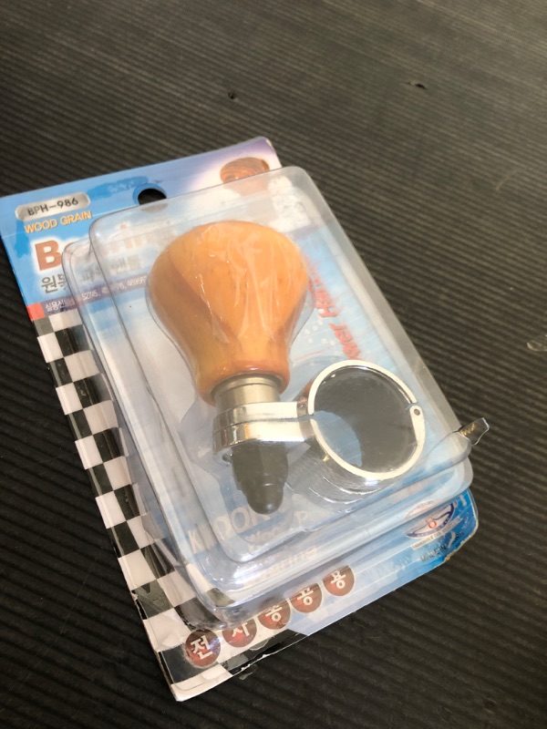 Photo 1 of [Handicrafts using wood] Can be mounted on all models Luxury design Vehicle handle Spinner Power handle Spinner handle Car steering wheel Car accessories Spinner Knob steering knob for car