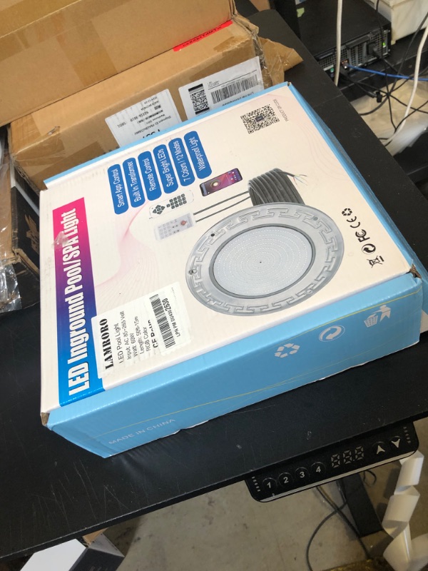 Photo 1 of Pool Lights for Inground Pool, 60W 10 Inch Color Changing LED Inground Pool Light with Controller, Remote and APP Control for Wet Niche, Underwater Swimming Pool LED Lights, 50 Foot Cord