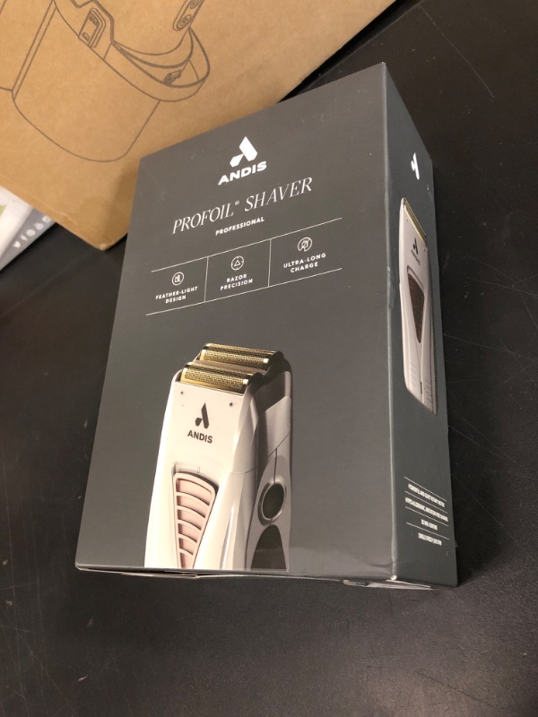 Photo 1 of Andis TS-1 17235 Pro Foil Lithium Titanium Foil Shaver, Cord/Cordless, Smooth Shaving Cordless Shaver with Charger, Gray