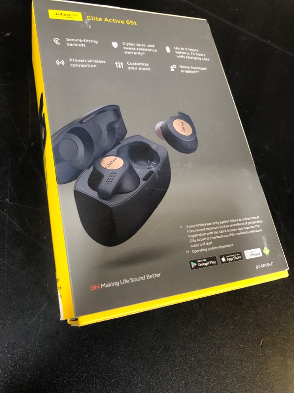Photo 1 of Jabra Elite Active 65T True Wireless Earbuds & Charging Case - Copper Blue (100-99010000-02)