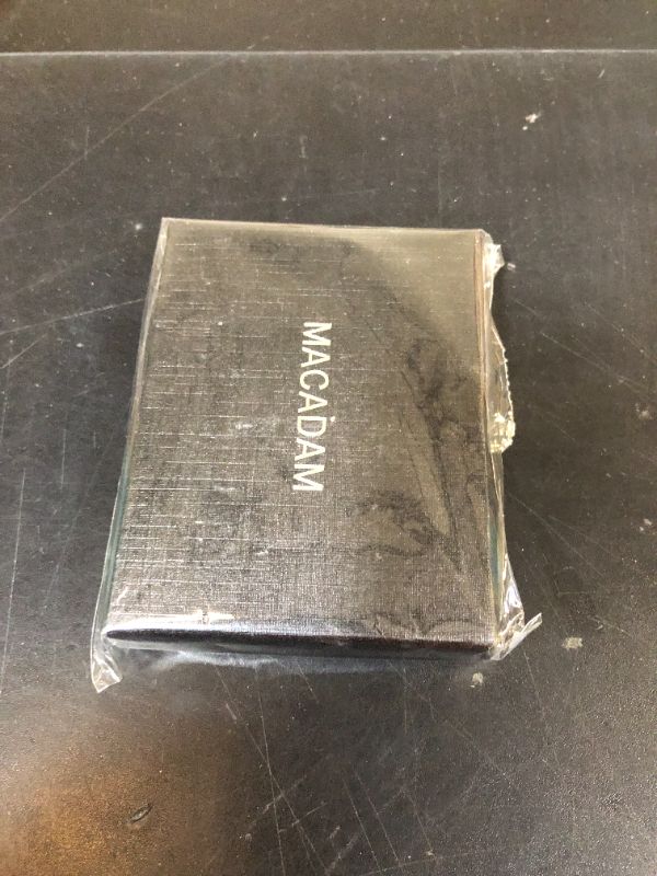 Photo 1 of MACADAM Wallet for Men Slim Compact RFID Blocking Pop Up Card Case Retro Woven Design Large Capacity Anti-Theft Metal Wallet Gifts for Men