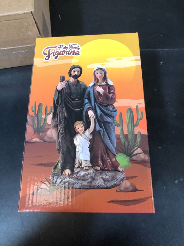 Photo 1 of Magicsculp 7.6" Christmas Nativity Scene Set - Resin Holy Family Statue with Jesus, Mary & Joseph, Ideal Catholic Gift for Tabletop Religious Decor