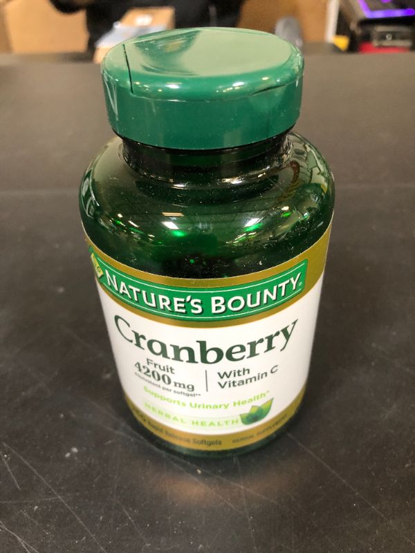 Photo 1 of Nature's Bounty Cranberry with Vitamin C 4200 mg, 250 Softgels 