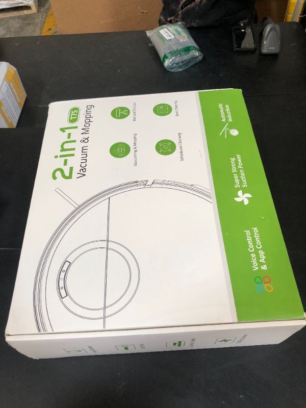 Photo 1 of Robot Vacuum and Mop Combo, 2 in 1 Mopping Robot Vacuum Cleaner with Schedule, Wi-Fi/App/Remote, 2000Pa Max Suction, Self-Charging Robotic Vacuum, Slim, Ideal for Hard Floor, Pet Hair, Low-Pile Carpet