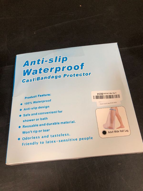 Photo 1 of Waterproof Extra Wide Leg Cast Cover for Shower Adults, Extra Large Leg Shower Cover with Non-Slip Bottom, Watertight Foot Protector for Plus Size Adults Surgery Shower Boot