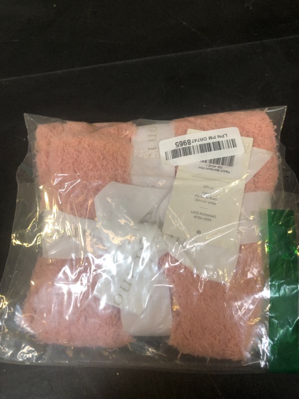 Photo 1 of SARANONI Bamboni Luxury Baby Blanket, Breathable & Soft Plush for Infant Boys & Girls (Peach, Mini 15” x 20”)