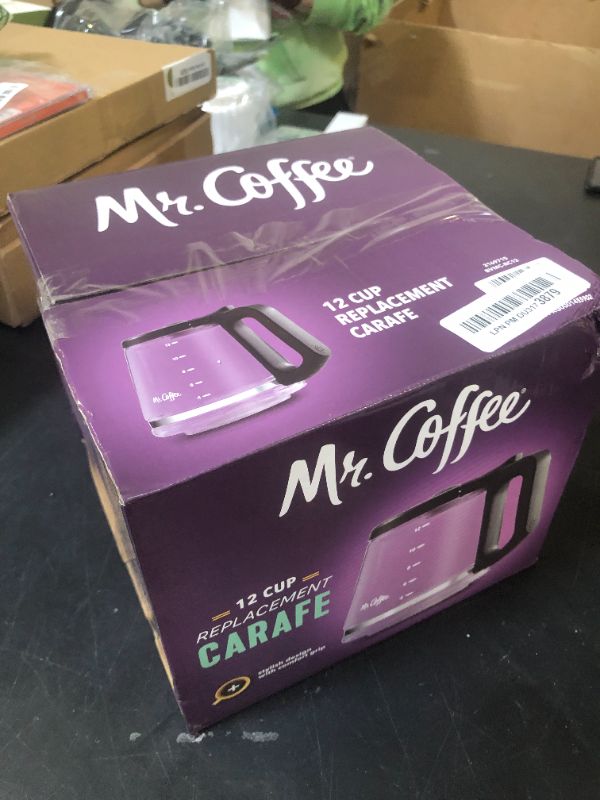 Photo 1 of Mr. Coffee 12-Cup Replacement Carafe – Compatible with Mr. Coffee 12 Cup Machines, Glass Pot with Black Handle
