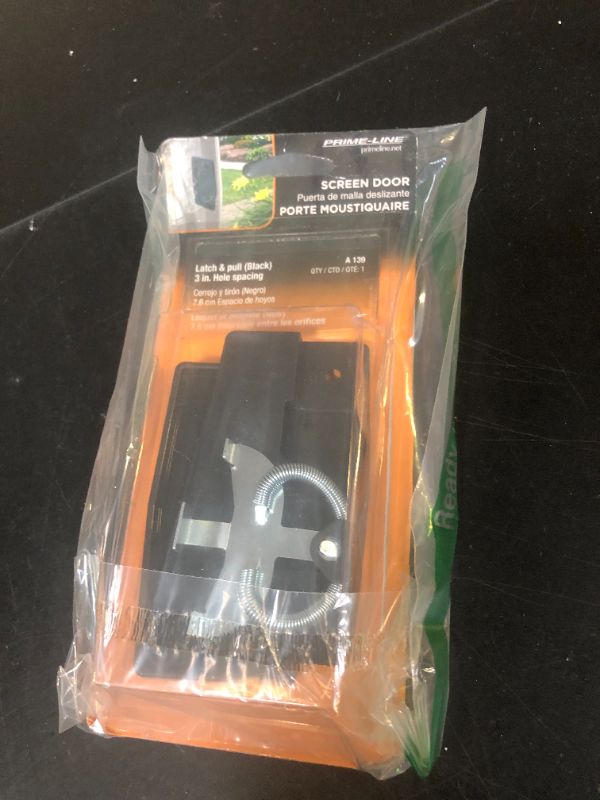 Photo 1 of Prime-Line A 139 Black Plastic Mortise Style Screen Door Latch and Pull, for Academy and Better Bilt (Single Pack)