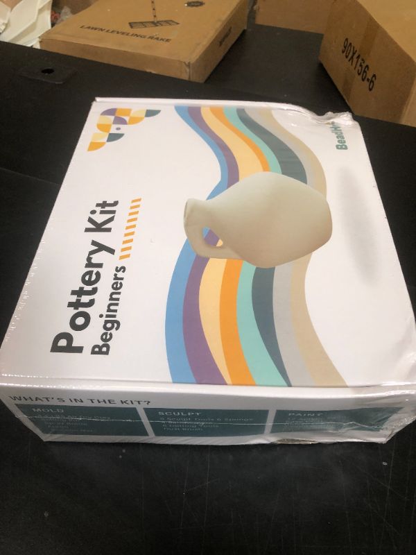 Photo 1 of Pottery Kit for Beginners, 4.4Lbs Air Dry Clay for Adults with Sculpting Tools, Paint, Glaze, Air-Dry Modeling Clay Molding, Sculpt & Painting Set, Hobby Date Night DIY Art Craft Kits (White)