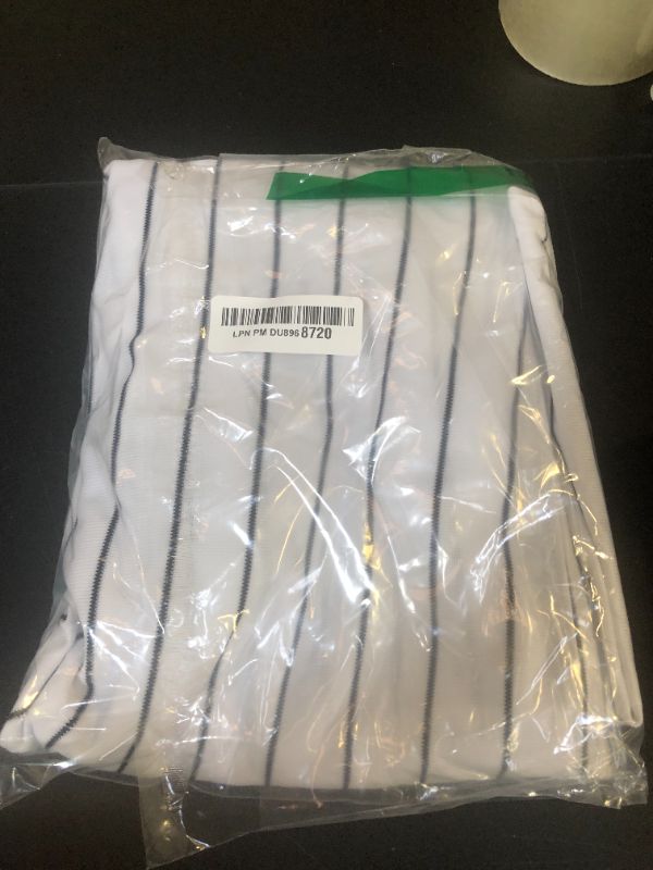 Photo 1 of CHAMPRO Youth Triple Crown OB Open-Bottom Loose-Fit Baseball Pant with Knit-in Pinstripes, Adjustable Inseam, and Reinforced Sliding Areas , White/Navy, LARGE