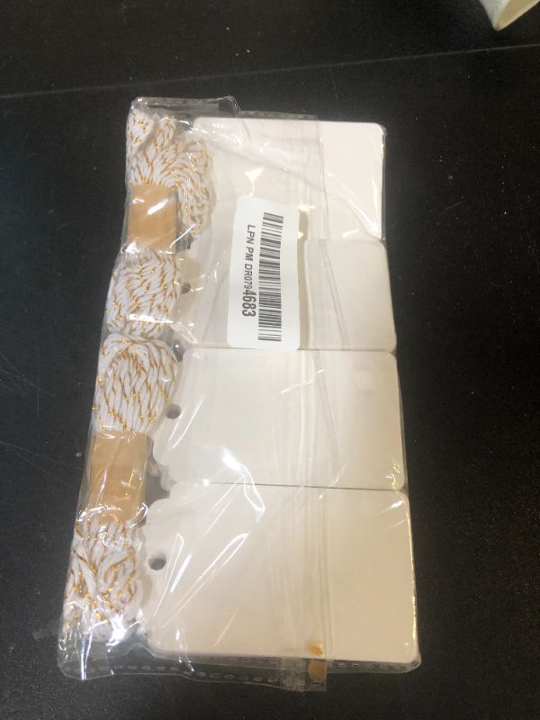 Photo 1 of 100 PCS 3.5 x 2 inches White Paper Gift Tags with String for Christmas by SUNCOLOR
