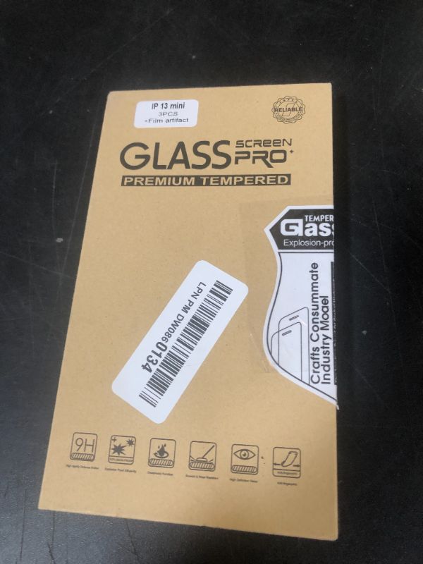 Photo 1 of ORIbox Glass Screen Protector for iPhone 13 mini, 3 Packs Anti-Scratch HD Tempered Glass Screen Protector
