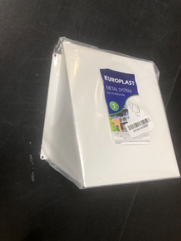 Photo 1 of 8" x 8" White Galvanized Steel Vent Cover - Duct Exhaust/Inlet Rain Deflector - Weatherproof Guard for Open Ventilation Systems - Indoor/Outdoor Vent Hood - Air Vent Grille Protection Roof