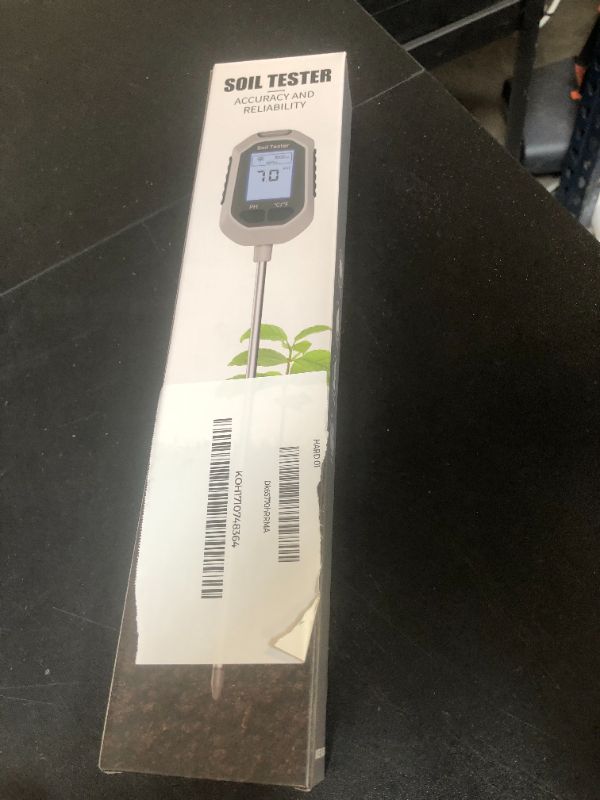Photo 1 of 4-in-1 Soil Moisture Meter Digital Plant Temperature/Soil Moisture/PH Meter/Sunlight Intensity Backlight LCD Display Soil Test Meter for Gardening, Farming and Outdoor Plants