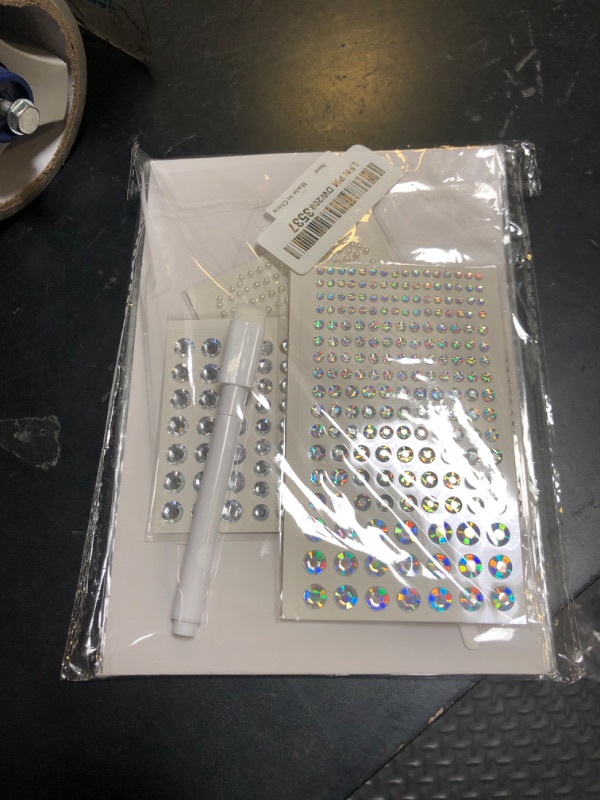 Photo 1 of Acrylic Cake Topper,Rhinestones and Pearls Stickers,3 Shapes Blank Clear Desserts Decoration with Pen,DIY Birthday Cake Topper for Personalized Custom Wedding,Birthday Party Decorations(5INCH)