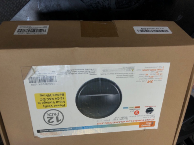 Photo 1 of CLOUDY BAY [12 Pack] 3CCT Low Voltage LED Deck Lights Outdoor,2700K/3500K/5000K Selectable,Landscape Step Stair Railing Fence Light Wired,3W,12V-24V AC/DC Deck Lighting Fixtures