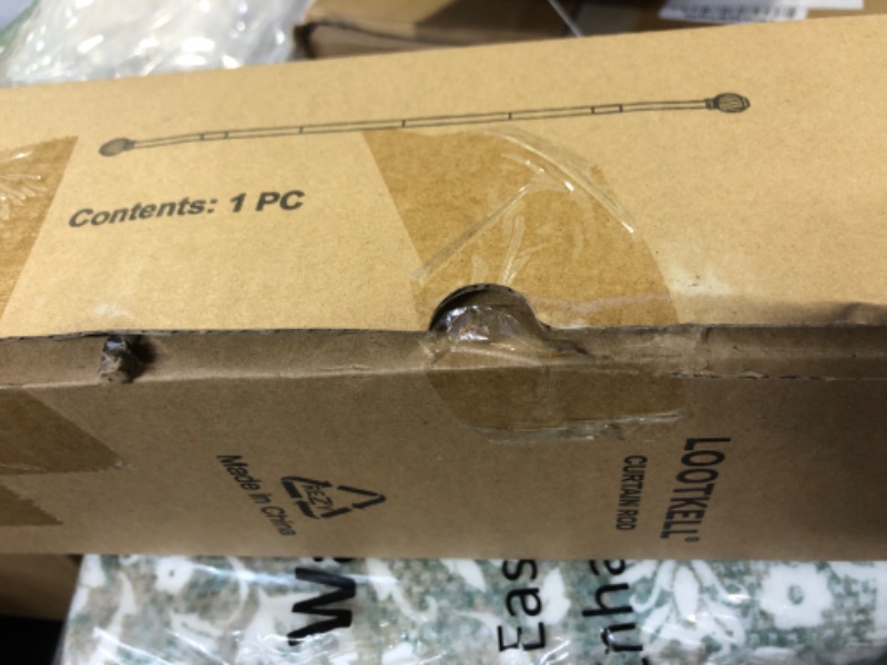 Photo 1 of 1” Diameter Curtain Rods Itself is 30 to144 inch 1 Pack Fit 30-142 inch, 66 to 120 inch Window with Heavy Duty Adjustable Rod Matte Black Curtain Splicing Metal Extra Long Curtain Rod for Windows
