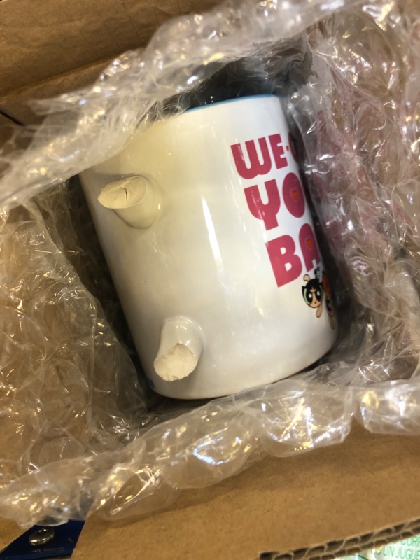 Photo 1 of Silver Buffalo Powerpuff Girls “We Got Your Back” Ceramic Mug Featuring Blossom, Bubbles, and Buttercup, 20 Ounces
