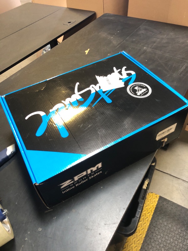 Photo 1 of 2PM SPORTS Vinal Girls Adjustable Flashing Inline Skates, All Wheels Light Up, Fun Illuminating Skates for Kids Women and Men Adults Boys - Mint Large