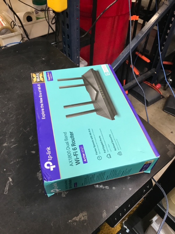 Photo 1 of TP-Link AX1800 WiFi 6 Router V4 (Archer AX21) – Dual Band Wireless Internet, Gigabit, Easy Mesh, Works with Alexa - A Certified for Humans Device