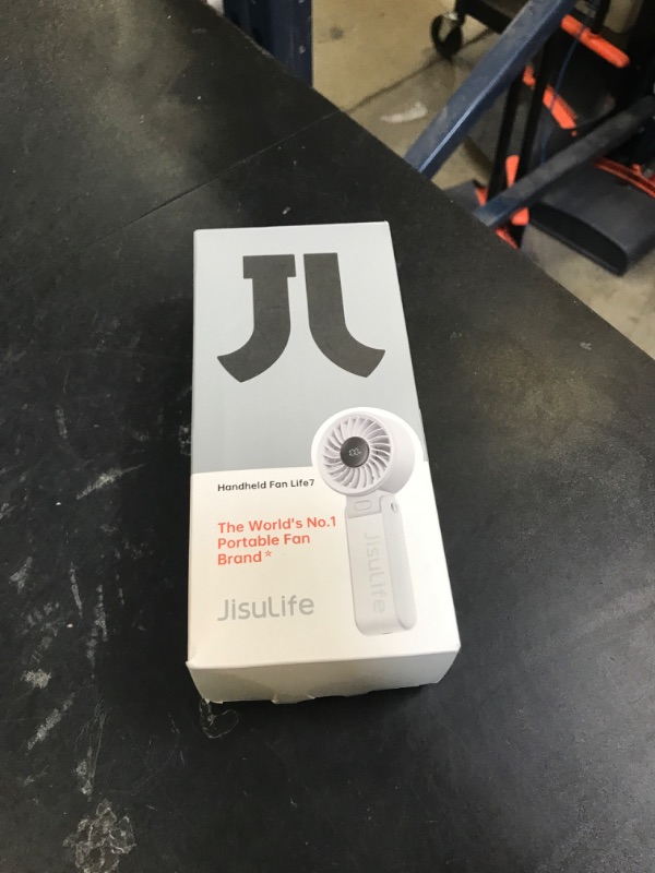 Photo 1 of JISULIFE Handheld Fan Life7 – Ultimate Flexibility: High-Power Motor, LED Display, 19.5 Hrs Cooling, 5000mAh Rechargeable, 5-Speed, Foldable Design, 3-IN-1 Portable Fan for Travel Cruise Beach(Black)