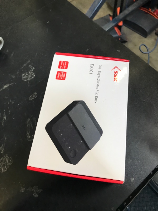 Photo 1 of SSK NVMe SSD Cloner, M.2 Duplicator Dual Bay NVMe Enclosure, Tool-Free 20Gbps USB3.2 Gen 2X2 SSD to USB Adapter M.2 Docking Station for M Key PCIE NVMe SSD Reader Supports Offline Clone