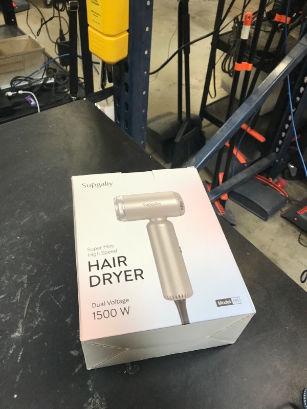 Photo 1 of SUPGALIY Dual Voltage Hair Dryer, High-Speed Ionic Blow Dryer for Fast Drying, Travel Compact Hair Blow Dryer with Magnetic Curly Diffuser for Home, Portable Hairdryer International 110-240V