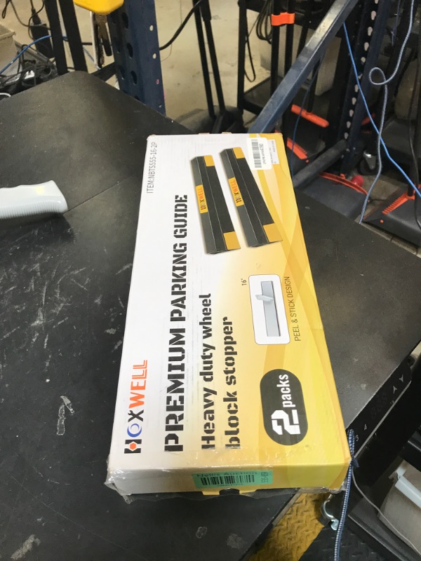 Photo 1 of HOXWELL (New Updated) 16" 2 Pcs Heavy Duty Parking Aid for Garage Walls, Parking Gadgets Protects Car, Parking Stopper Easy to Install 2 Packs, 16" L x 3.7" W x 1.8" H