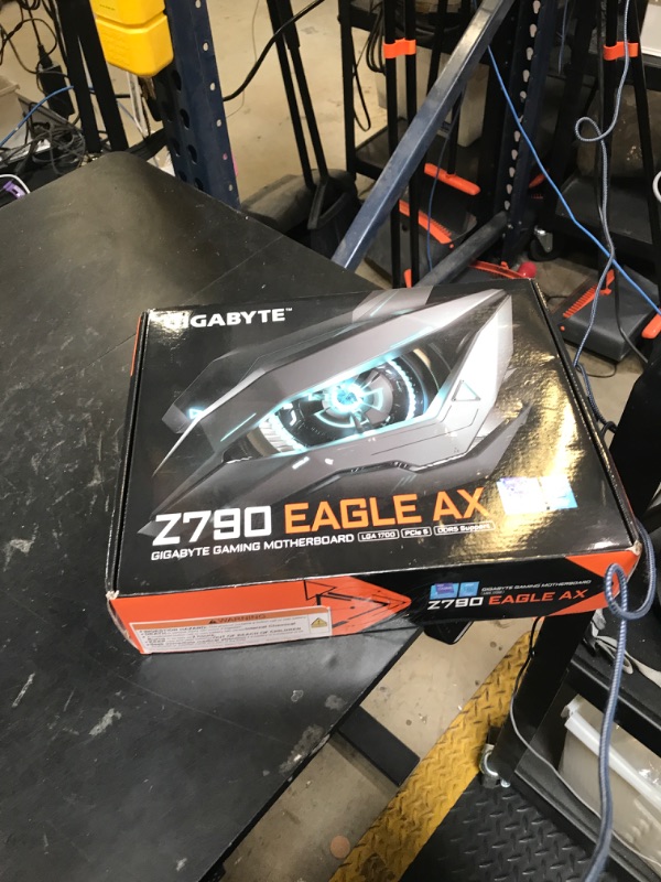 Photo 1 of GIGABYTE Z790 Eagle AX LGA 1700 Intel Z790 ATX Motherboard with DDR5, M.2, PCIe 5.0, USB 3.2 Gen2X2 Type-C, Intel Wi-Fi 6E, 2.5GbE LAN, Q-Flash Plus, EZ-Latch