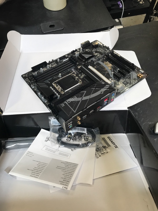 Photo 1 of GIGABYTE Z790 Eagle AX LGA 1700 Intel Z790 ATX Motherboard with DDR5, M.2, PCIe 5.0, USB 3.2 Gen2X2 Type-C, Intel Wi-Fi 6E, 2.5GbE LAN, Q-Flash Plus, EZ-Latch