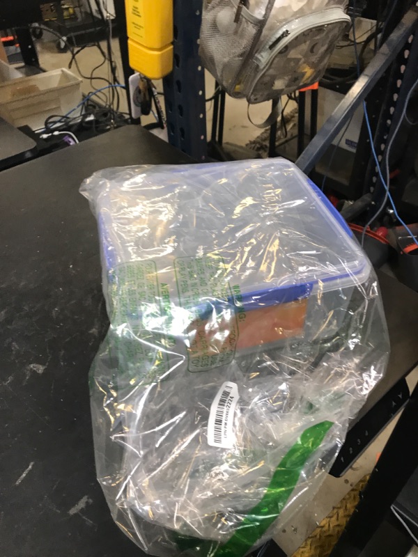 Photo 1 of Sistema KLIP IT Food Storage Container | 5 L | Airtight & Stackable Food Container with Clip-Close Lid| Clear with Blue Clips