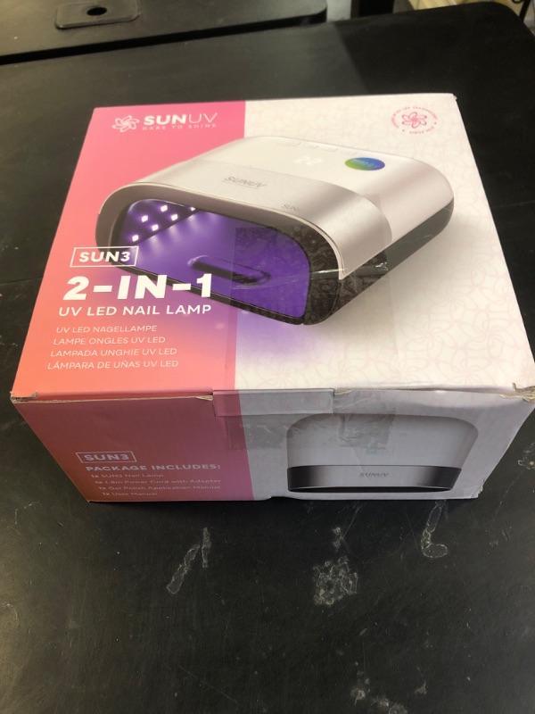Photo 1 of SUNUV SUN3 Professional UV Light for Gel Nails, 48W LED Nail Lamp for Gel Polish with 4-Timer and Sensor, 39 PCS LED Beads, UV Dryer for Salon Home Gift for Woman Mom Girl