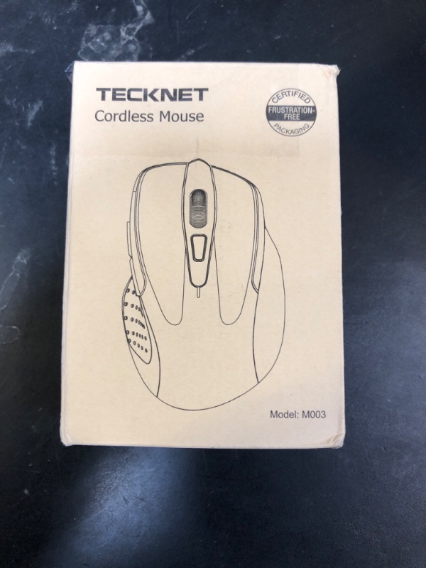 Photo 1 of TECKNET Wireless Mouse, 2.4G Ergonomic Optical Mouse, Computer Mouse for Laptop, PC, Computer, Chromebook, Notebook, 6 Buttons, 24 Months Battery Life, 4000 DPI, 6 Adjustment Levels