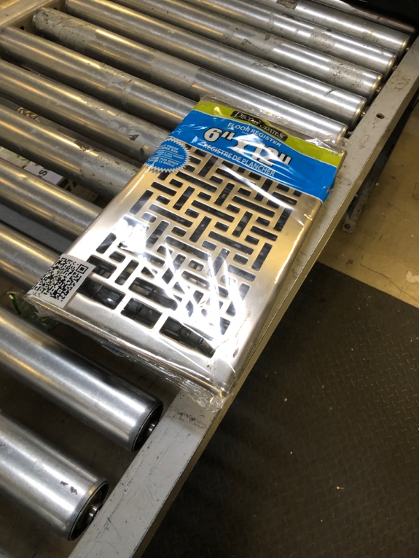 Photo 1 of Decor Grates AJH612-NKL Oriental Floor Register, 6-Inch by 12-Inch, Nickel