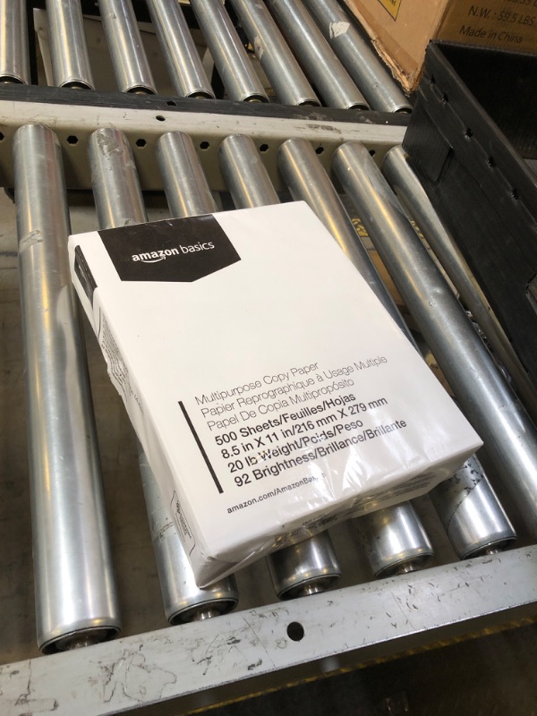 Photo 1 of Amazon Basics Multipurpose Copy Printer Paper, 8.5 x 11 inches, 20 lb, 1 Ream, 500 Sheets, 92 Bright, White