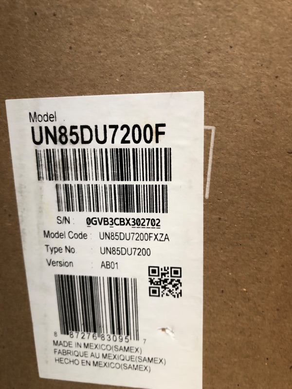 Photo 1 of SAMSUNG 85-Inch Class Crystal UHD 4K DU7200 Series HDR Smart TV w/Object Tracking Sound Lite, PurColor, Motion Xcelerator, Mega Contrast, Q-Symphony (UN85DU7200, 2024 Model)