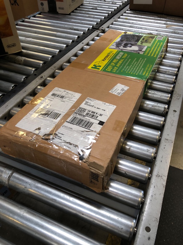 Photo 1 of Humane Way Folding 32 Inch Live Humane Animal Trap - Safe Traps for All Animals - Raccoons, Cats, Groundhogs, Opossums - 32"x10"x12",Black